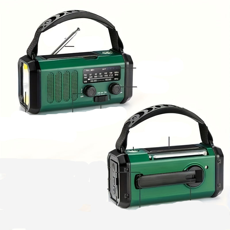 Zonne-energie Noodradio Powerbank Radio LED Lamp Buiten
