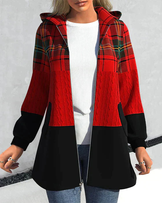 Dames Hoodie Geruit – Comfortabele en Stijlvolle Hoodie voor Vrouwen