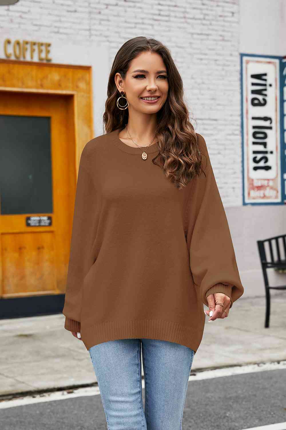 Ronde hals trui dames – Klassieke gebreide trui voor casual en elegante looks