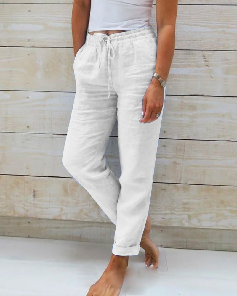Katoenen broek dames – Zachte en luchtige broek voor casual en zomerstijl