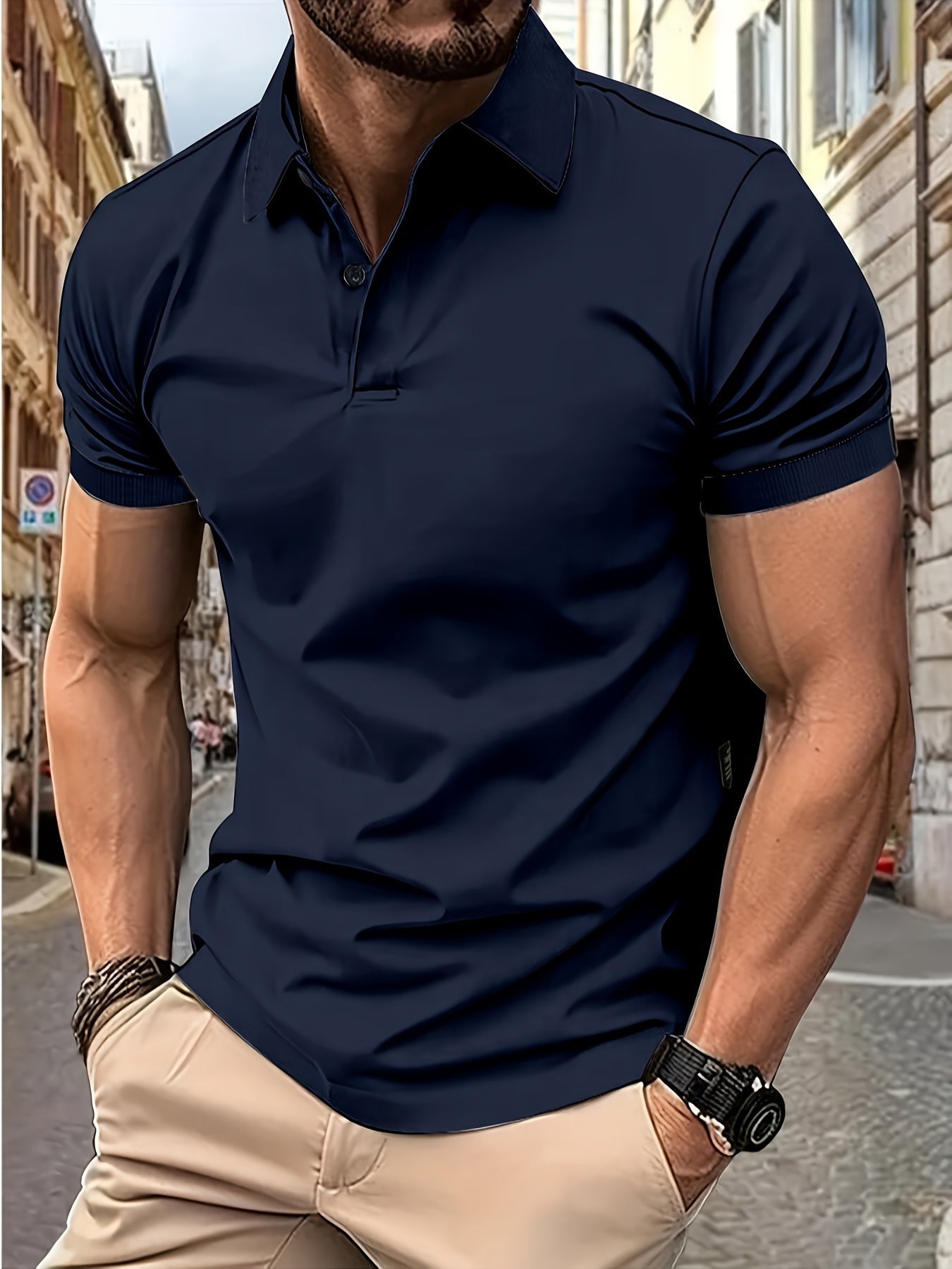 Korte Mouwen Polo Hemd Heren – Stijlvolle Polo voor Casual en Sportief Gebruik