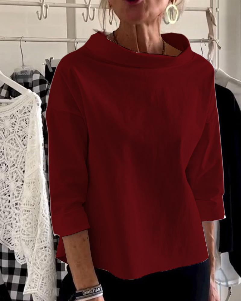 Dames Ronde Hals Top – Stijlvolle T-shirt met Korte Mouwen en Comfortabele Pasvorm