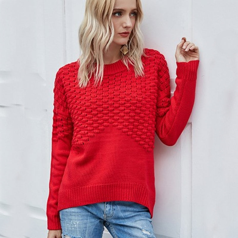 Trui Dames Ronde Hals – Comfortabele Gebreide Trui voor Herfst en Winter