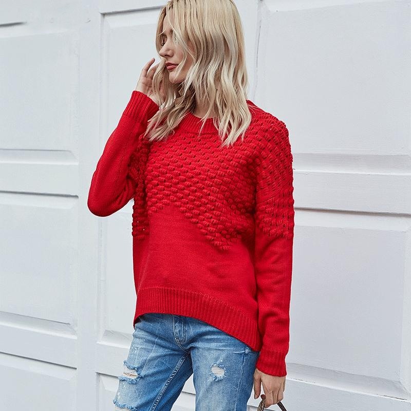 Trui Dames Ronde Hals – Comfortabele Gebreide Trui voor Herfst en Winter