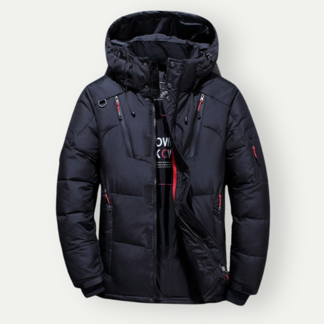 Donsjack heren – Warm gewatteerd jack met capuchon voor winteroutdoor