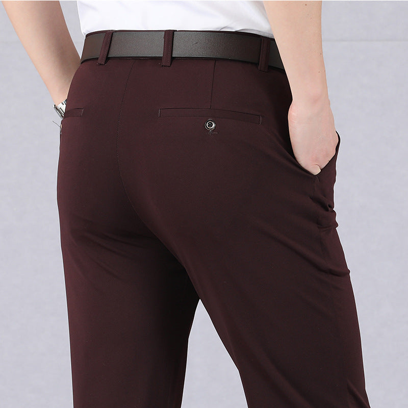 Elastische Pakbroek Heren – Hoge Taille, Comfortabele en Stijlvolle Broek voor Casual en Formele Gelegenheden