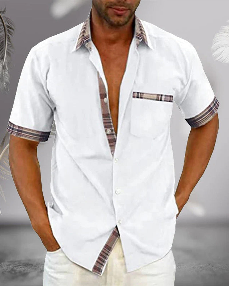 Korte mouwen overhemd heren – Stijlvol en ademend casual shirt voor zomer