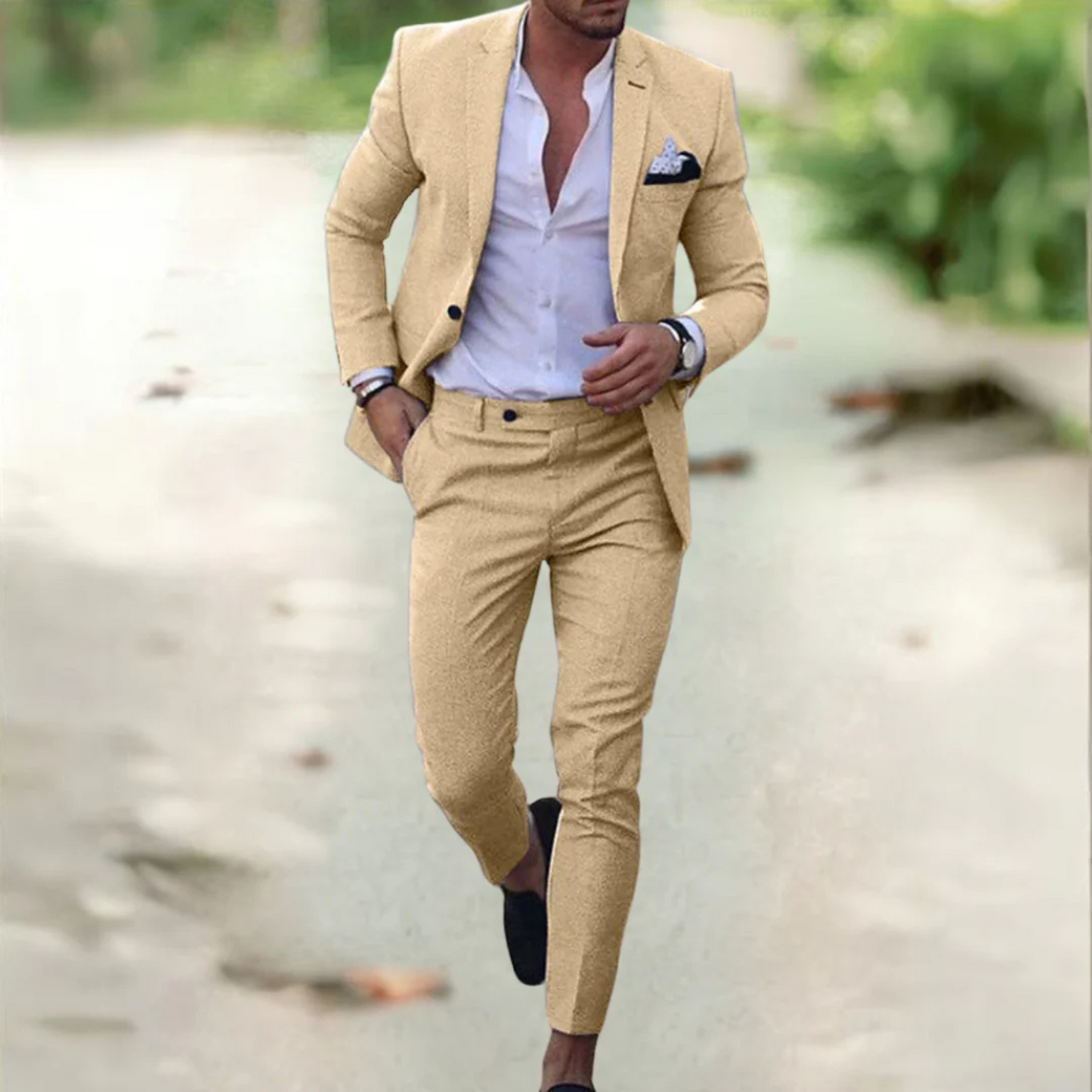 Kostuum Man Slim Fit – Moderne Herenpak voor Feestelijke Gelegenheden