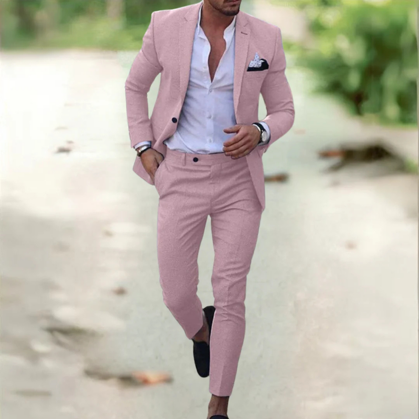 Kostuum Man Slim Fit – Moderne Herenpak voor Feestelijke Gelegenheden