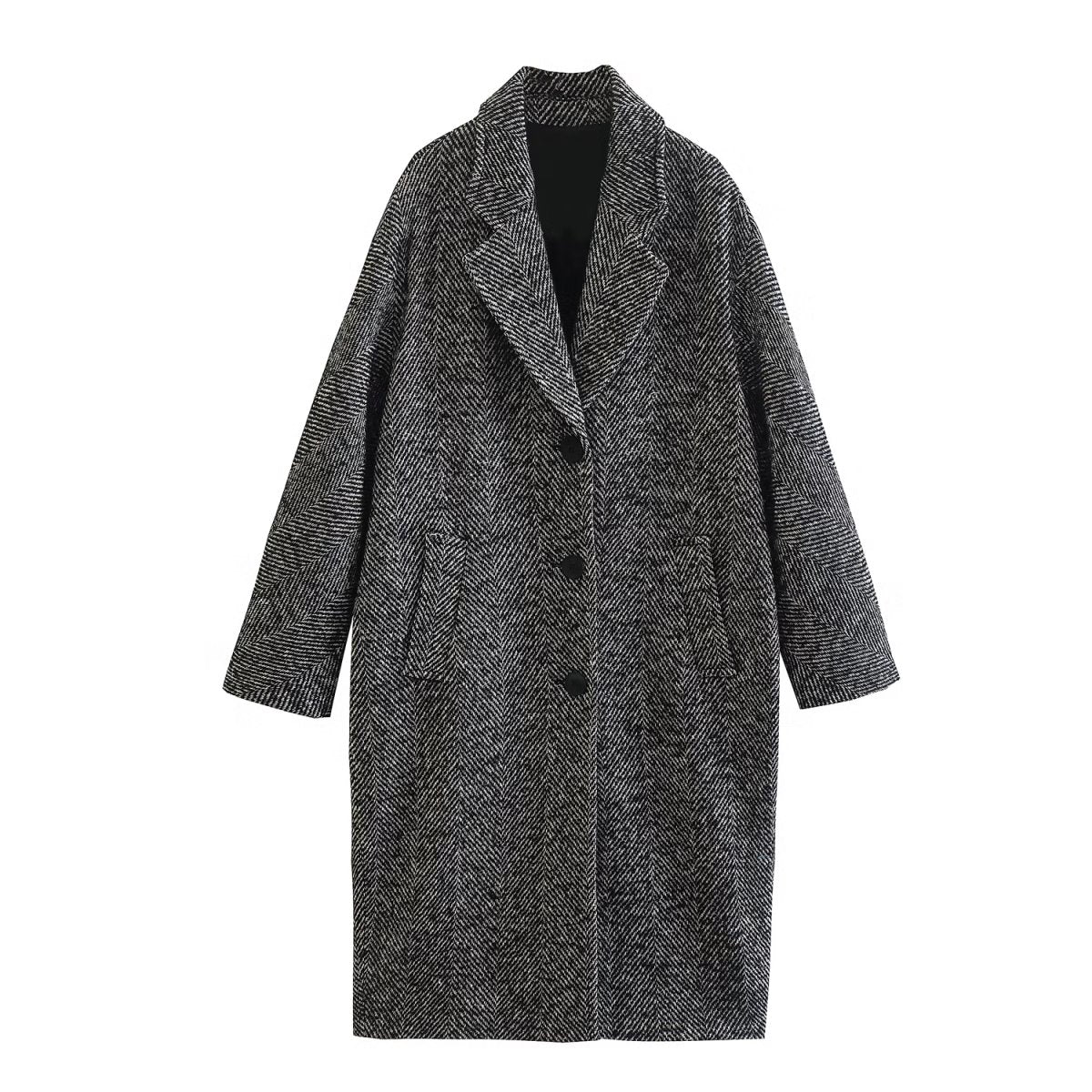 Visgraatmantel dames – Stijlvolle visgraat jas voor herfst en winter