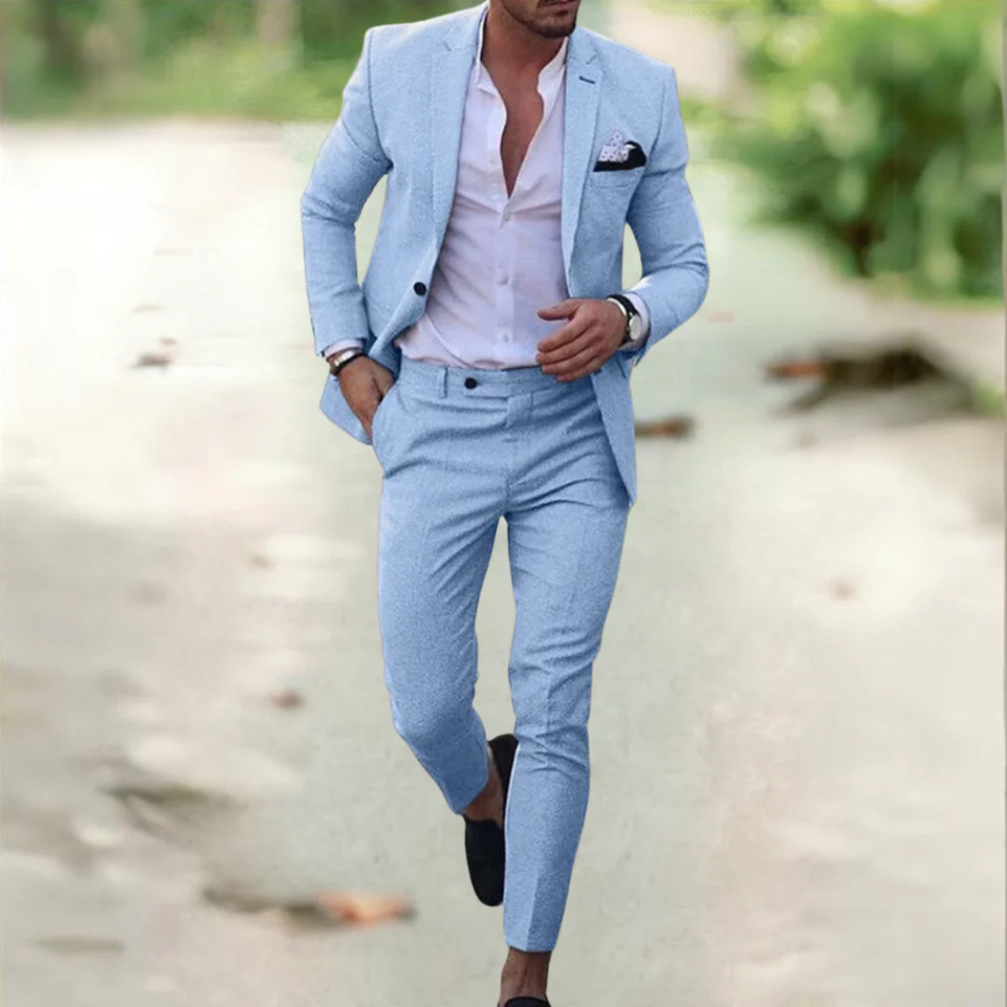 Kostuum Man Slim Fit – Moderne Herenpak voor Feestelijke Gelegenheden