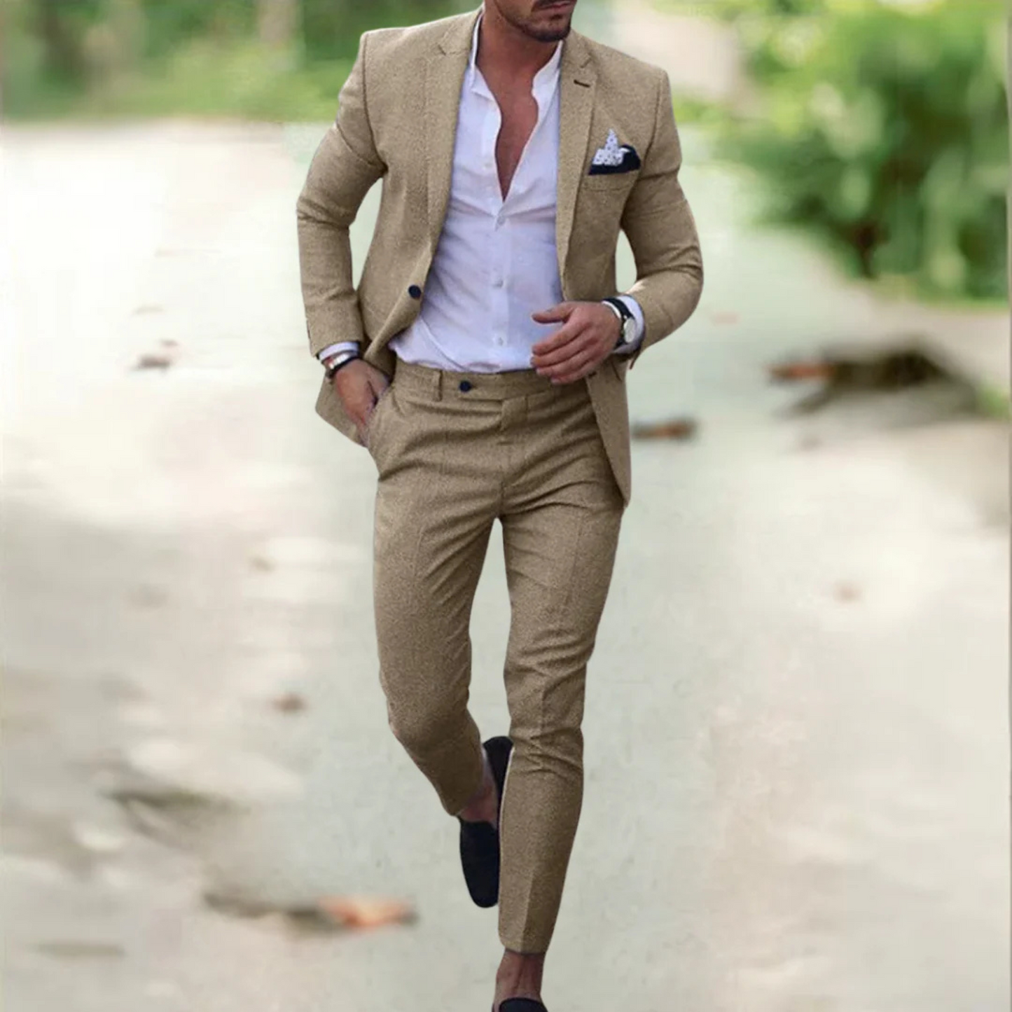 Kostuum Man Slim Fit – Moderne Herenpak voor Feestelijke Gelegenheden