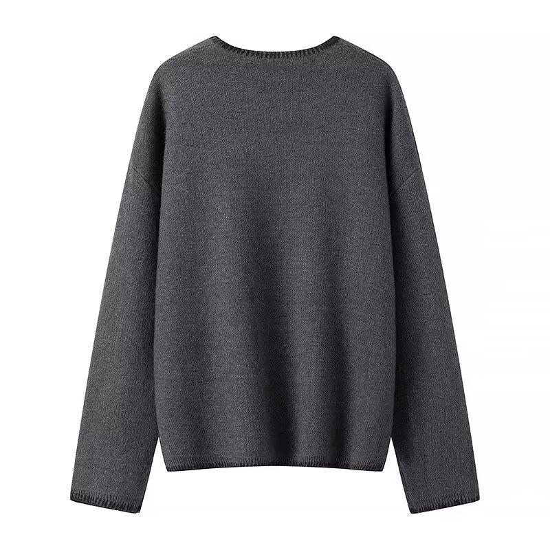 Damespullover V-hals – Comfortabele trui voor dames in trendy stijl en materiaal