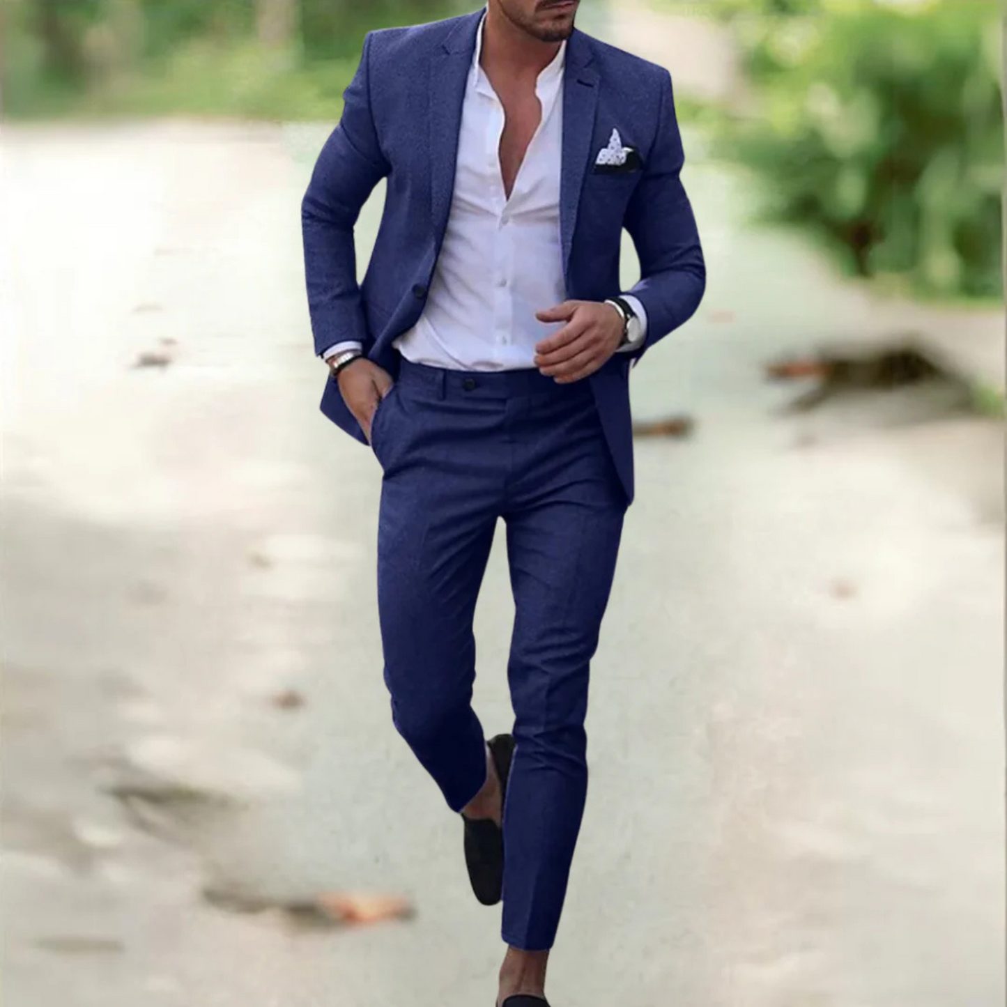 Kostuum Man Slim Fit – Moderne Herenpak voor Feestelijke Gelegenheden