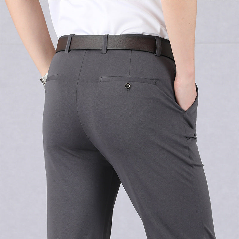 Elastische Pakbroek Heren – Hoge Taille, Comfortabele en Stijlvolle Broek voor Casual en Formele Gelegenheden
