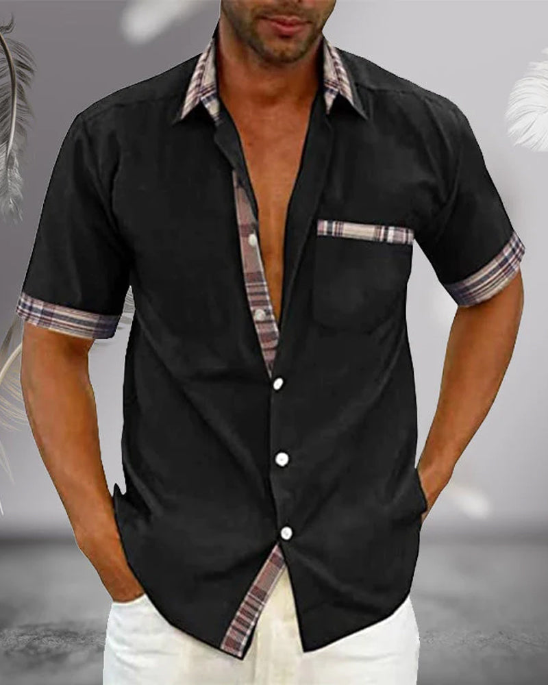 Korte mouwen overhemd heren – Stijlvol en ademend casual shirt voor zomer