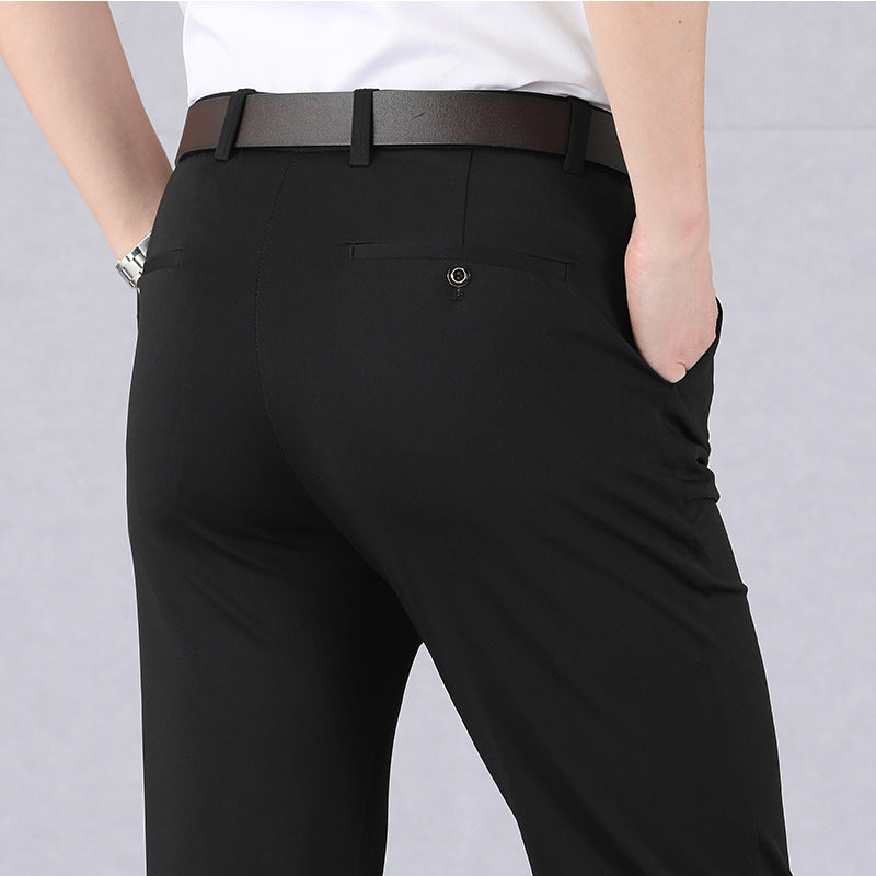 Elastische Pakbroek Heren – Hoge Taille, Comfortabele en Stijlvolle Broek voor Casual en Formele Gelegenheden