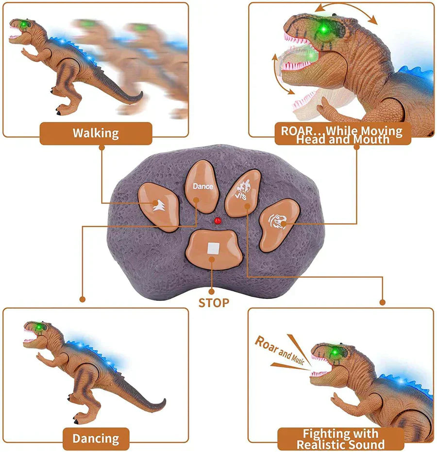 Afstandsbediening Dinosaurusspeelgoed met LED Licht