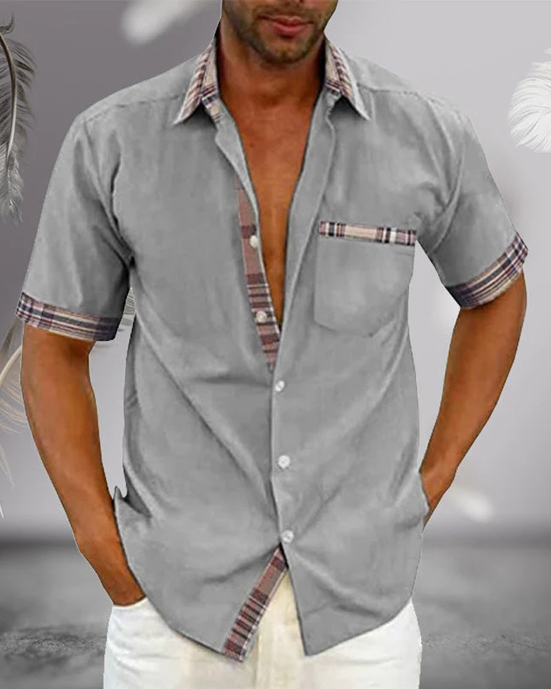 Korte mouwen overhemd heren – Stijlvol en ademend casual shirt voor zomer