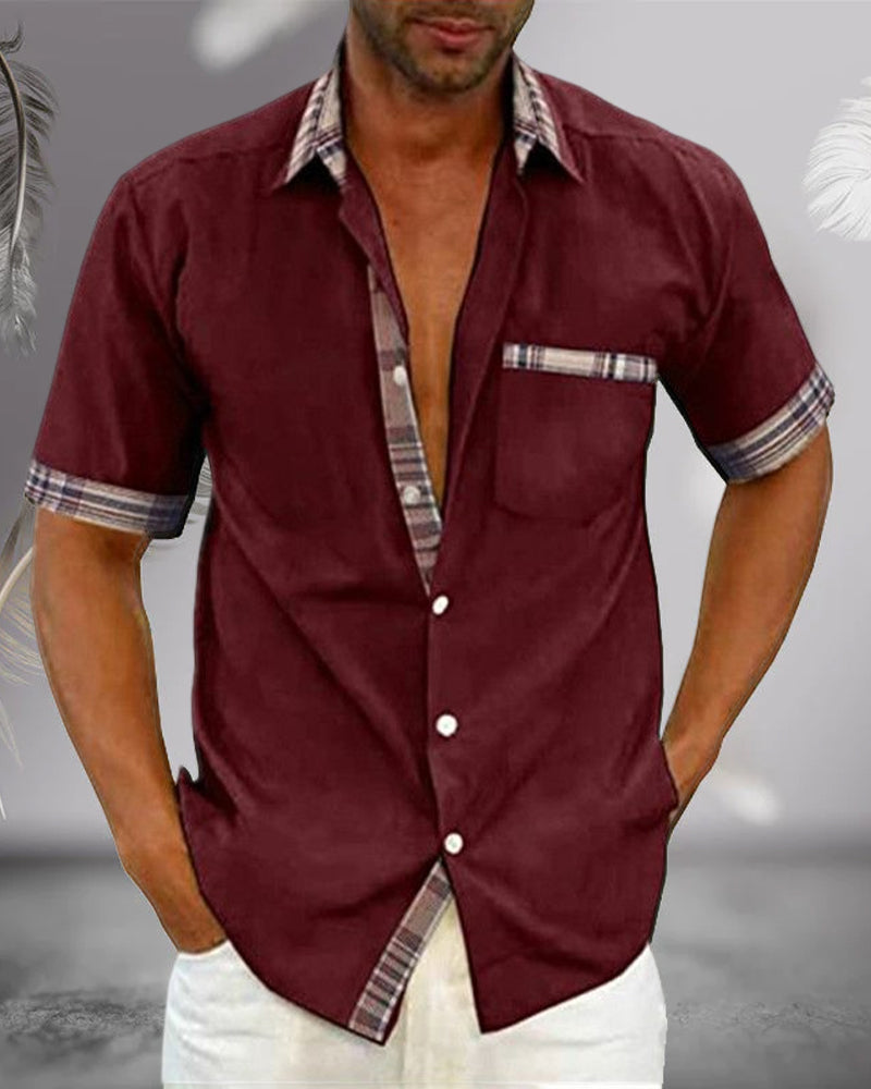 Korte mouwen overhemd heren – Stijlvol en ademend casual shirt voor zomer