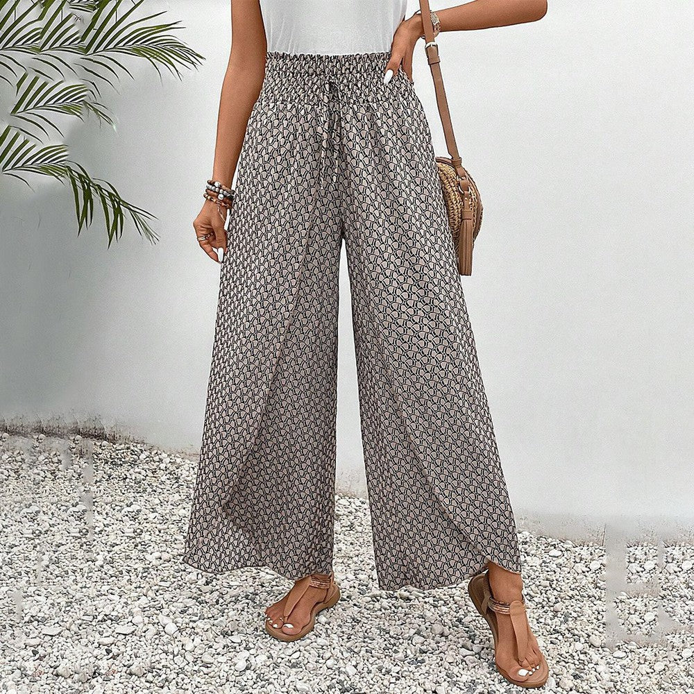 Elastische Tailleband Broek met Koord – Comfortabele Casual Broek voor Dames