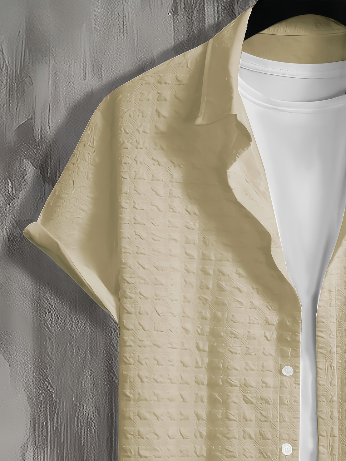 Wafelshirt en shorts heren – Comfortabele outfit met koord voor casual stijl