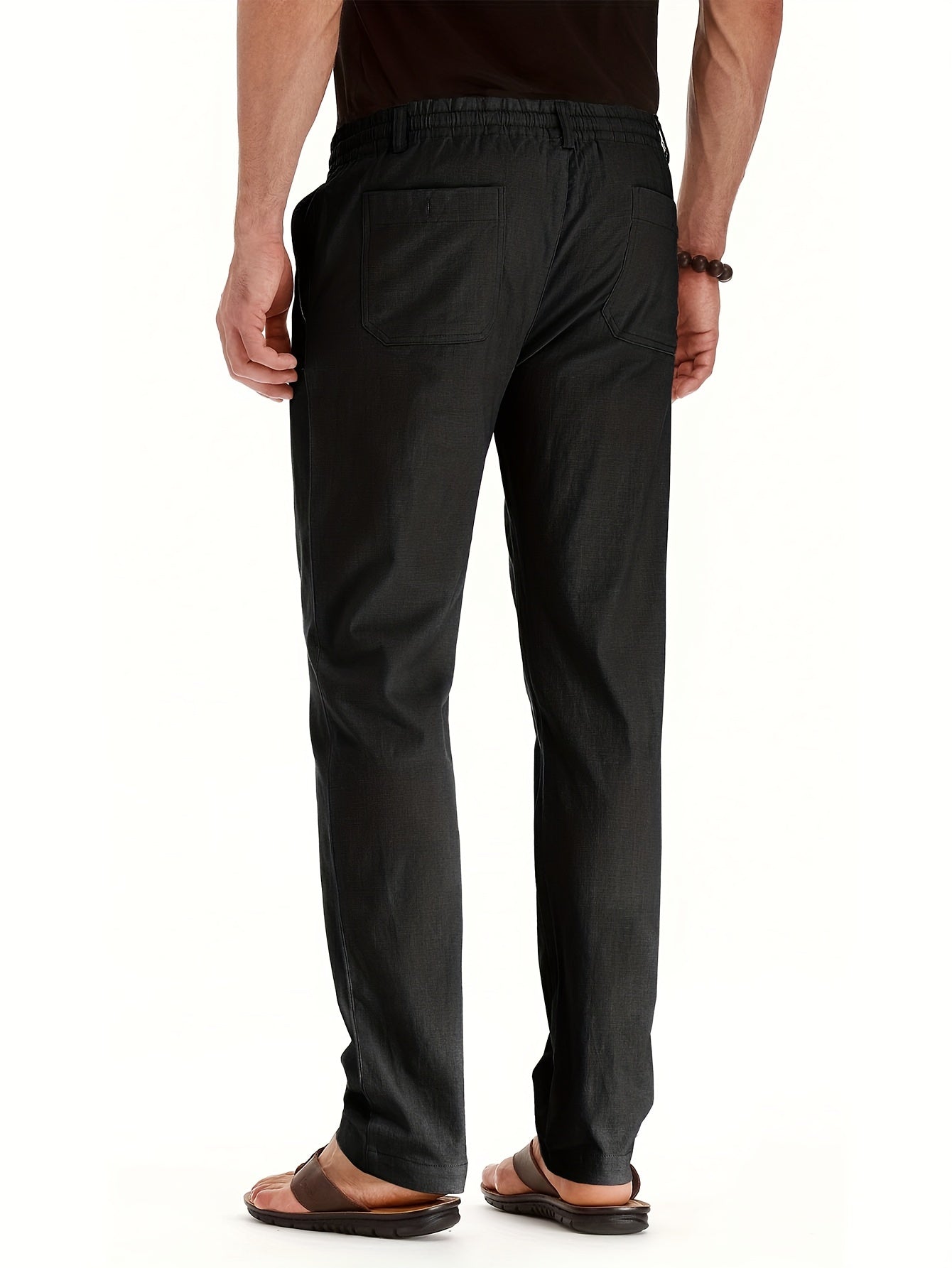 Heren broek met trekkoord – Comfortabele casual broek voor heren, katoen, slim fit