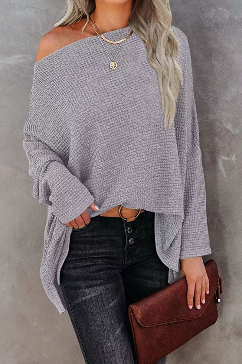Off-Shoulder Pullover Dames – Trendy Overgrootte Trui voor Casual en Feestelijke Gelegenheden
