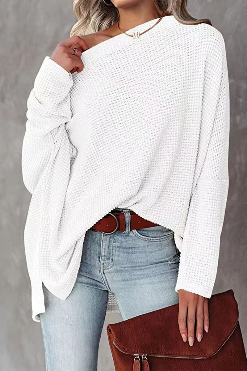 Off-Shoulder Pullover Dames – Trendy Overgrootte Trui voor Casual en Feestelijke Gelegenheden