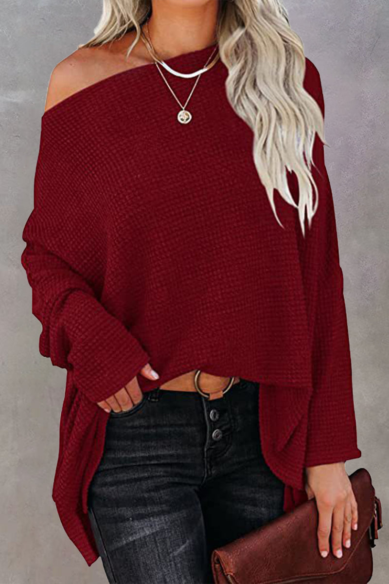 Off-Shoulder Pullover Dames – Trendy Overgrootte Trui voor Casual en Feestelijke Gelegenheden