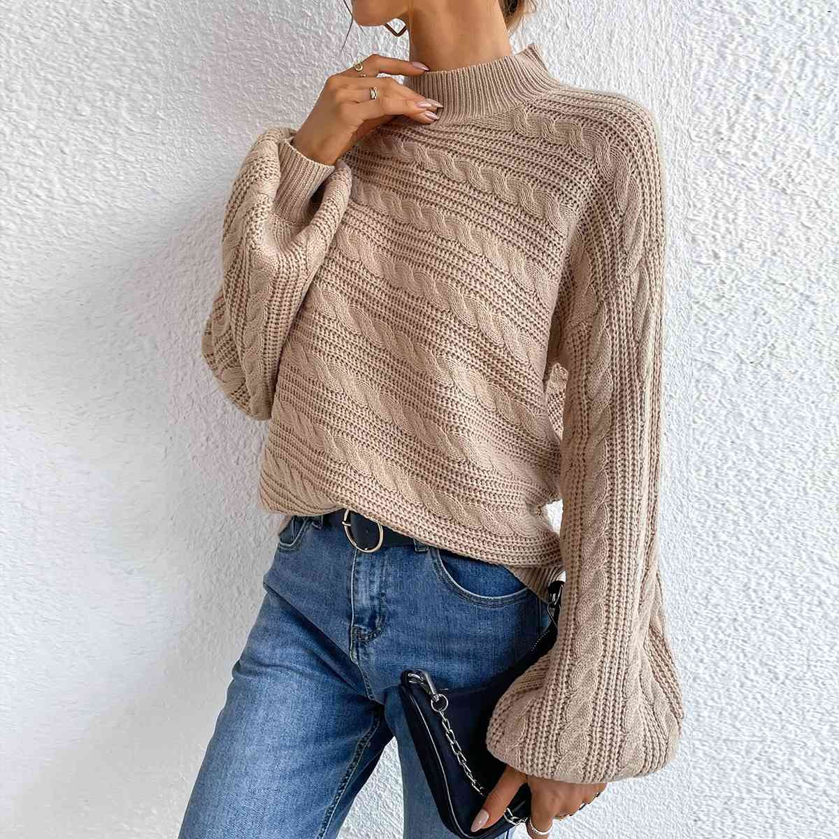 Coltrui dames – Elegante trui met kabelpatroon voor herfst en winter