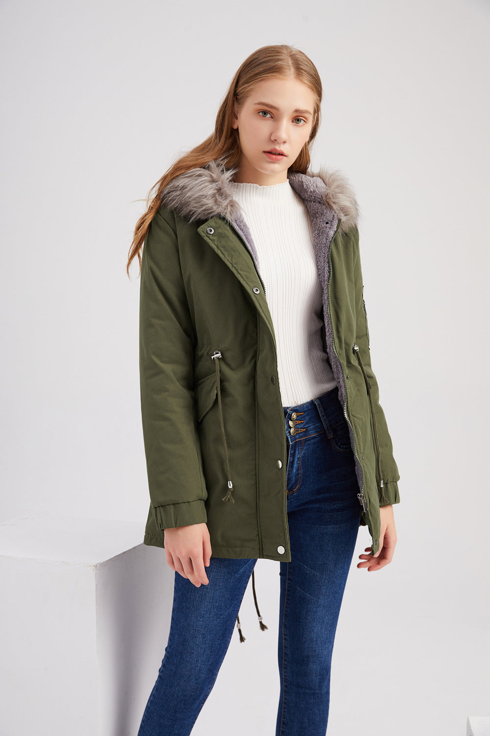 Damesparka met capuchon – Warme parka voor dames, waterdicht en trendy design