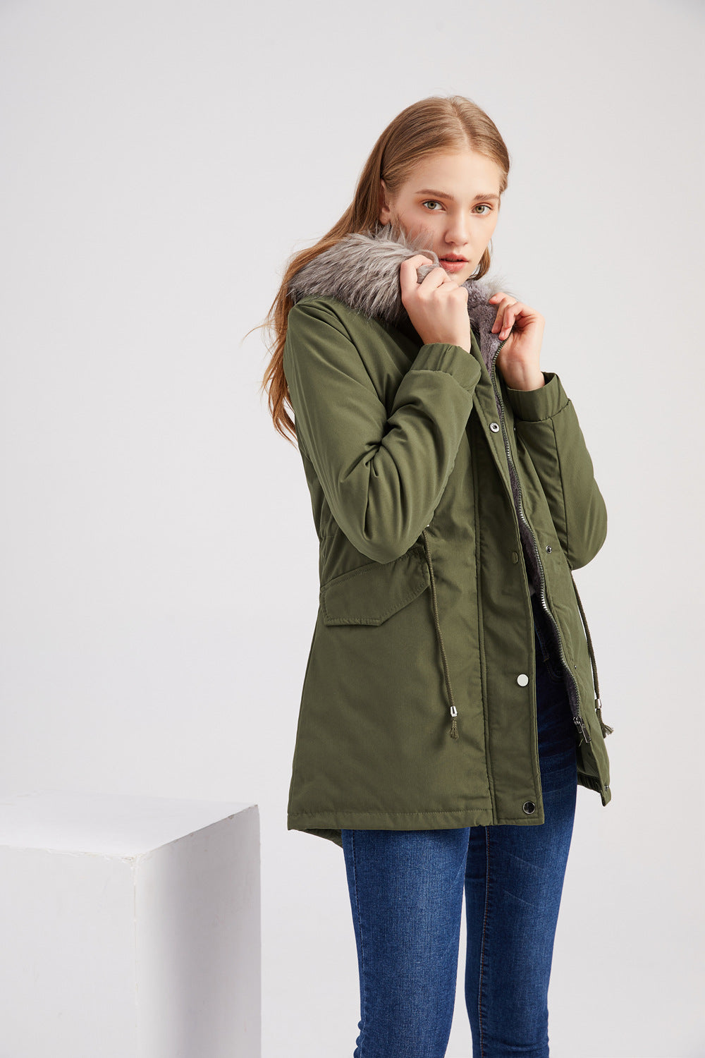 Damesparka met capuchon – Warme parka voor dames, waterdicht en trendy design