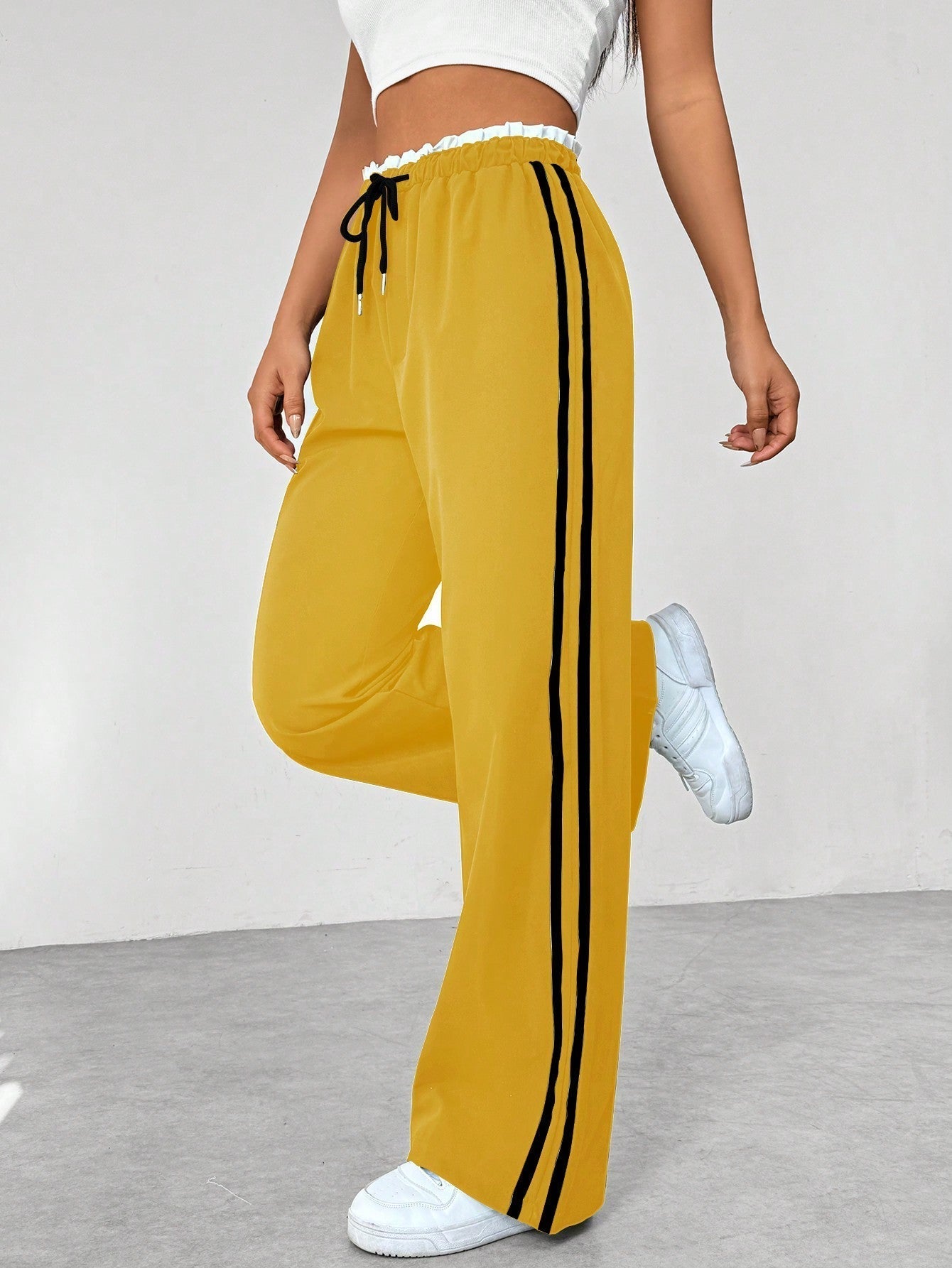 Trendy Wide-Leg Broek Dames – Sportieve Broek van Ademend Materiaal