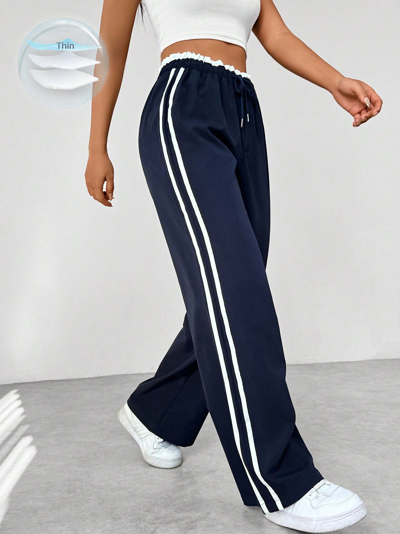 Trendy Wide-Leg Broek Dames – Sportieve Broek van Ademend Materiaal