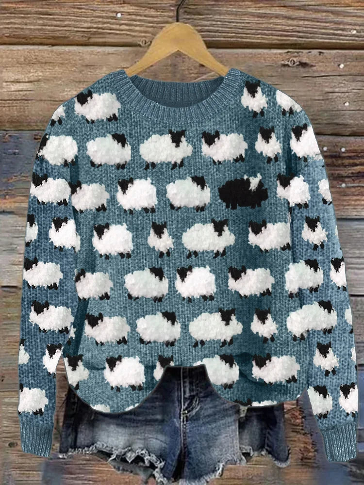 Dames Trui Bedrukt – Comfortabele Sweater met Uniek Design voor Casual Stijl
