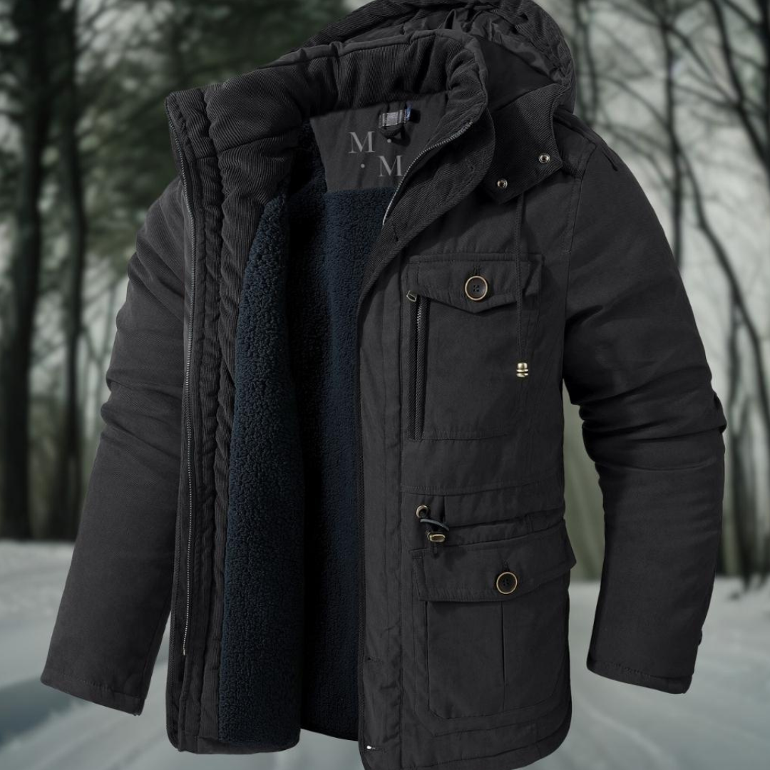 Heren winterjacke dik – Warm gevoerd jack voor heren met capuchon