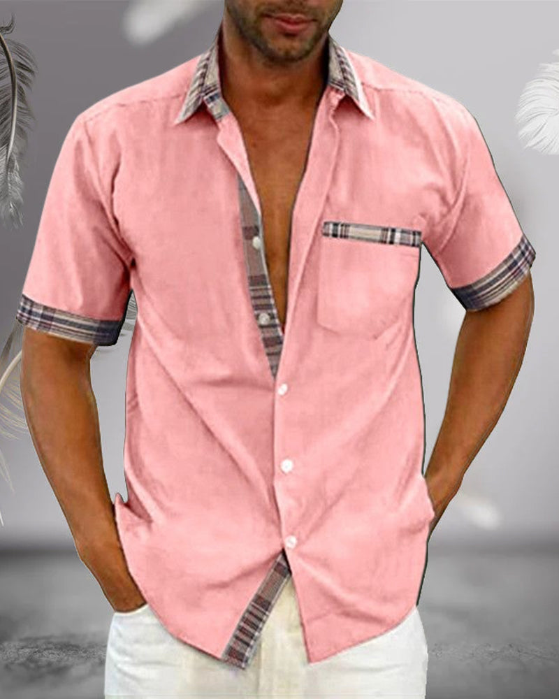 Korte mouwen overhemd heren – Stijlvol en ademend casual shirt voor zomer