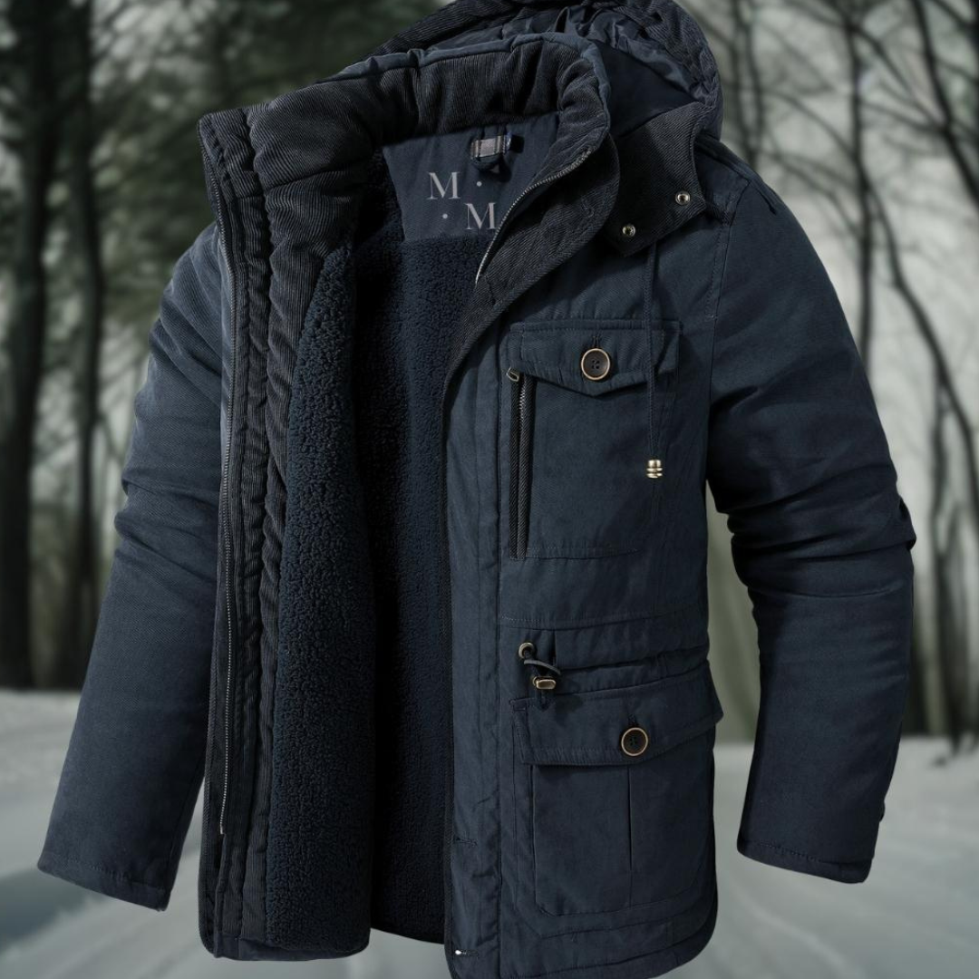 Heren winterjacke dik – Warm gevoerd jack voor heren met capuchon