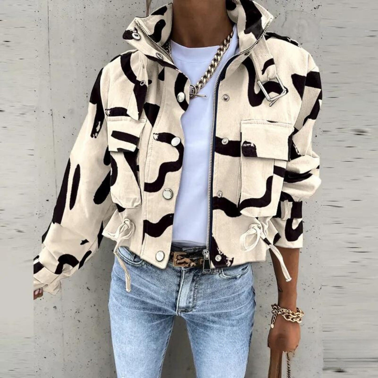 Dames Crop Top Jas – Trendy korte jas voor casual en feestelijke outfits