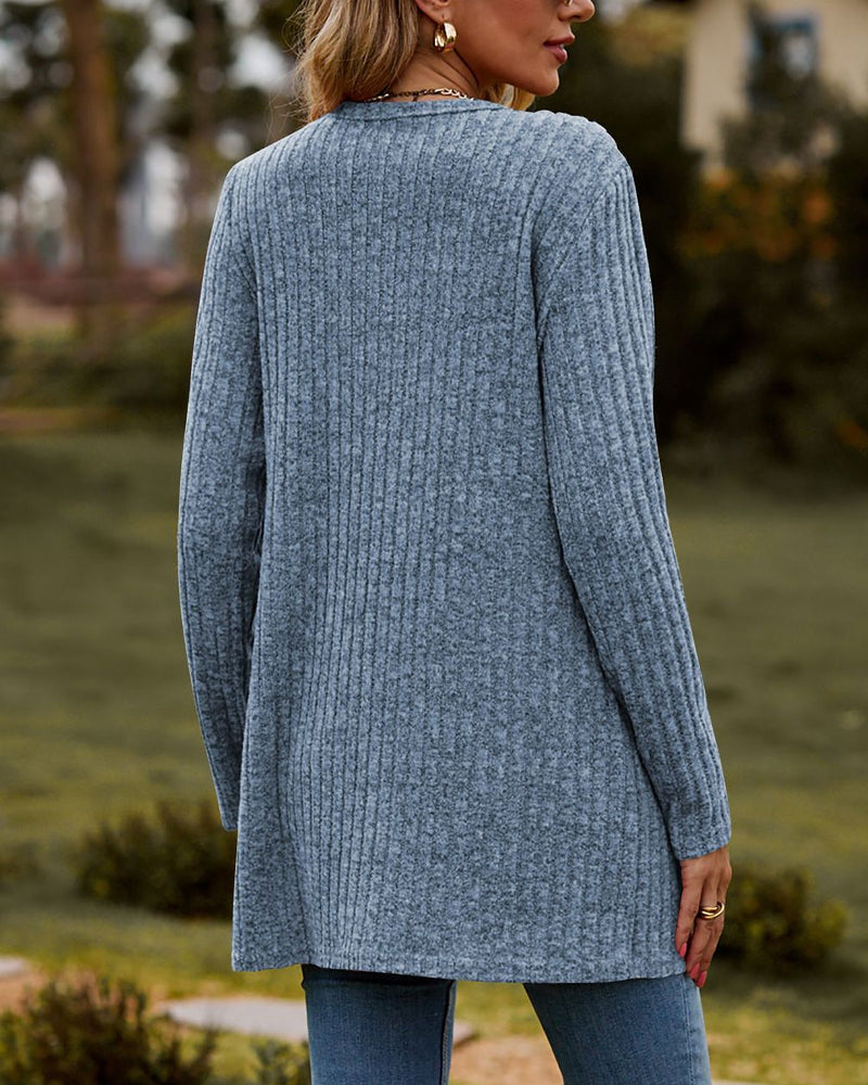 Gebreide cardigan dames – Lange mouwen, zachte stof en casual stijl