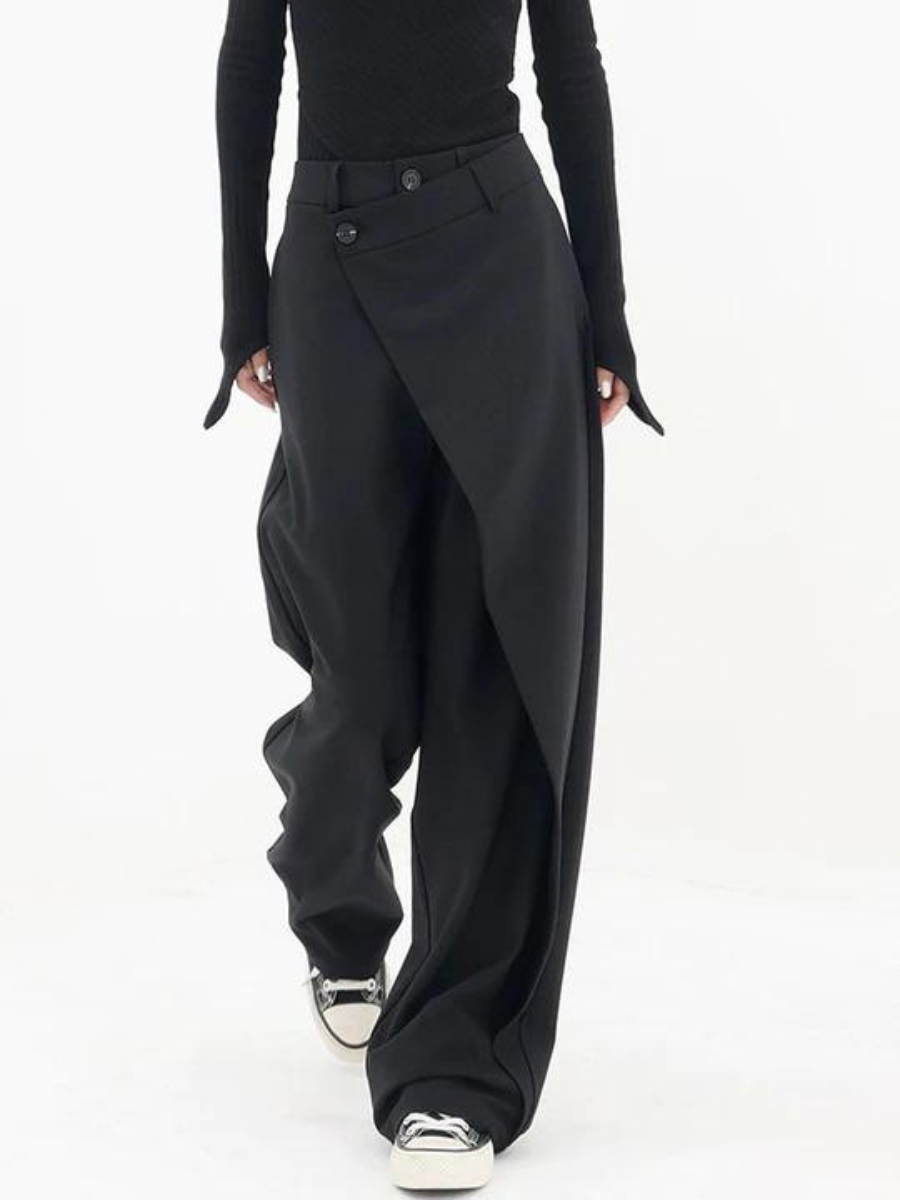 Asymmetrische broek dames – Wijde pijpen, trendy design voor casual en feestelijke gelegenheden