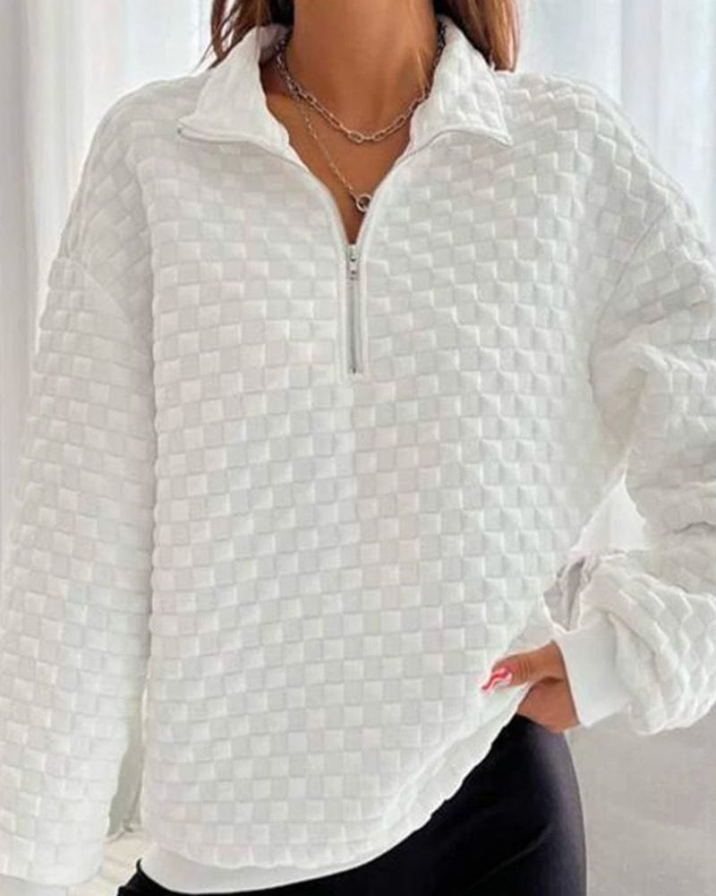 Dames pullover met rits - Comfortabele en stijlvolle trui voor dames