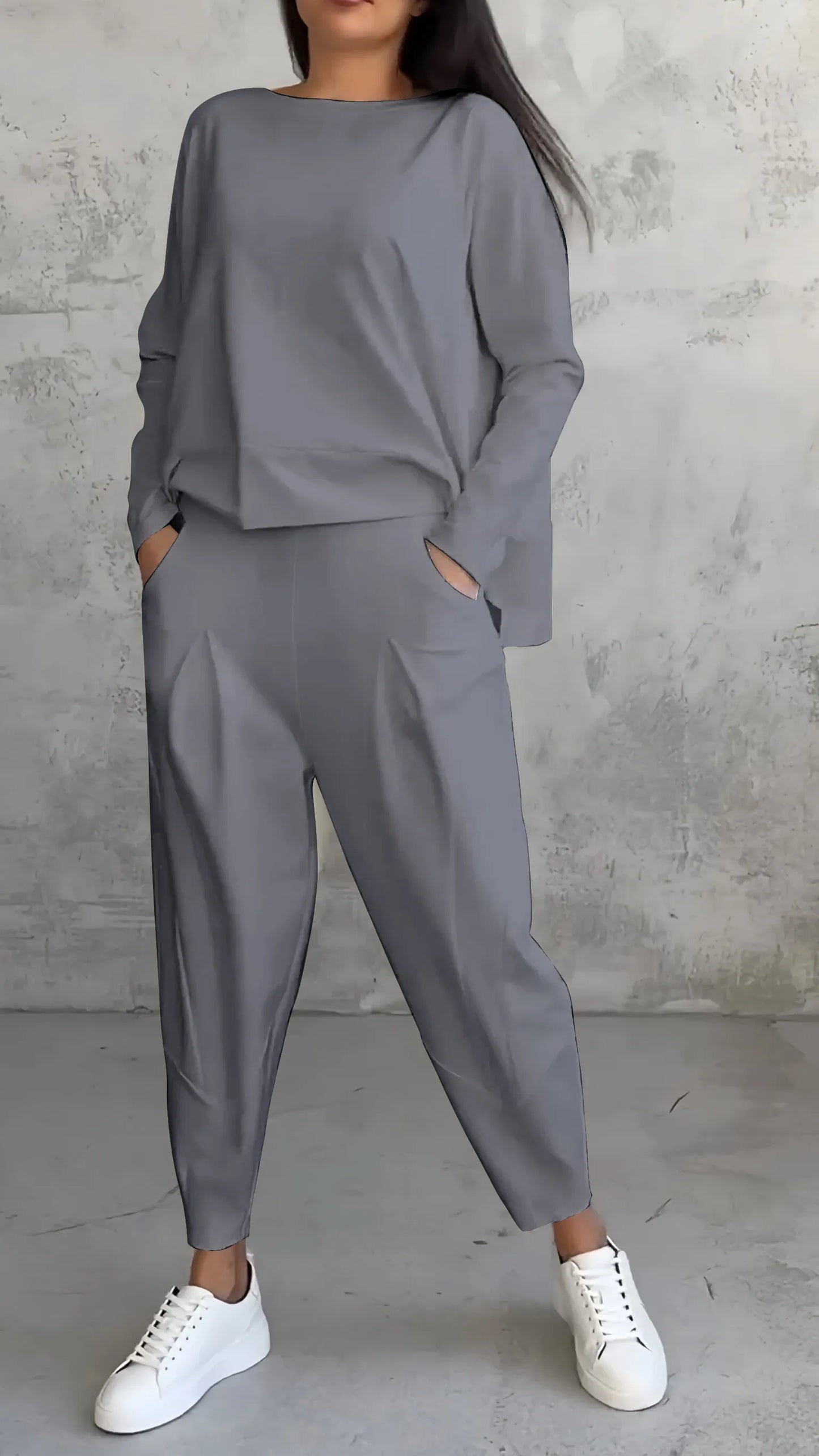 Dames shirt en broek set – Lange mouwen casual outfit voor elke gelegenheid
