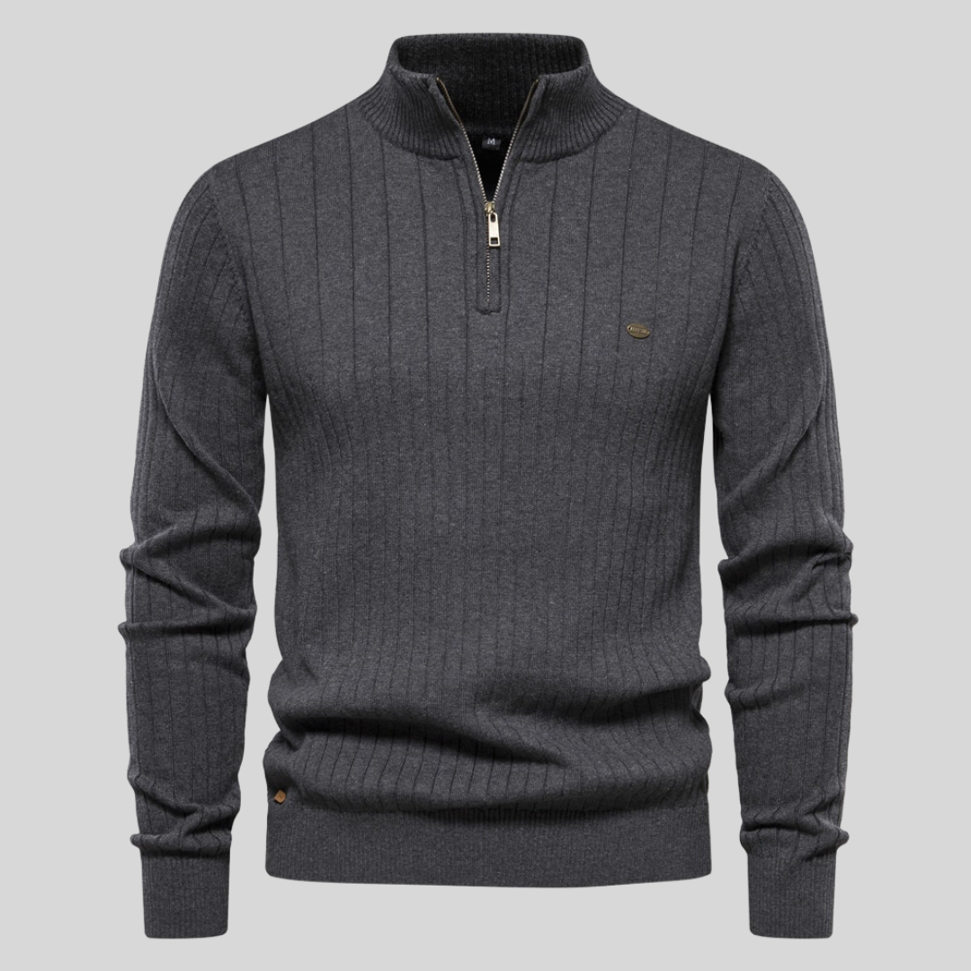 Heren Trui met Rits – Comfortabele en Stijlvolle Trui voor Herfst en Winter