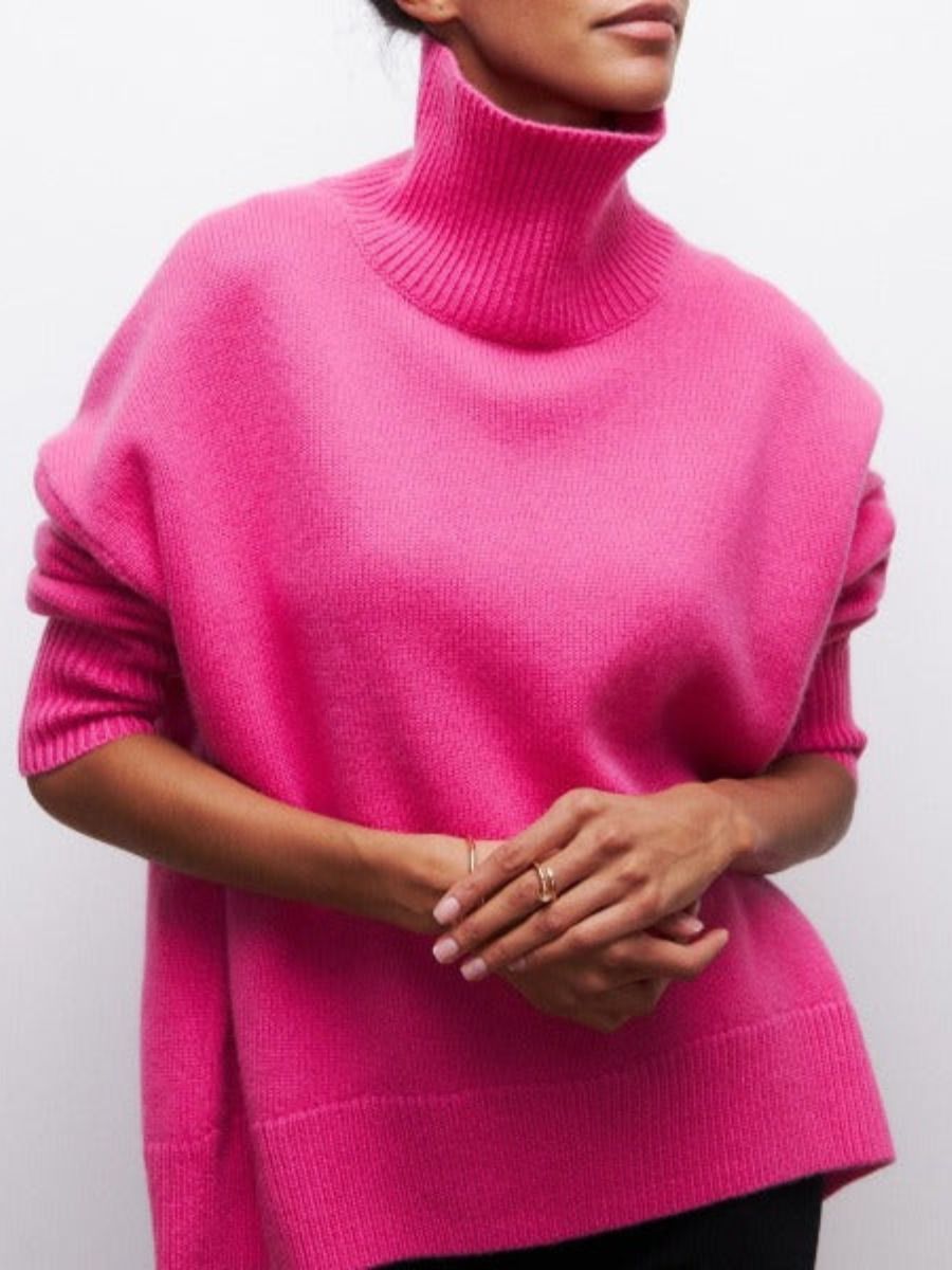 Rollneck trui dames – Warme gebreide trui met lange mouwen en casual stijl