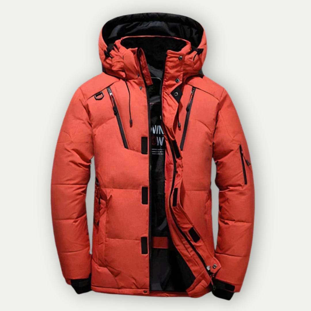 Donsjack heren – Warm gewatteerd jack met capuchon voor winteroutdoor