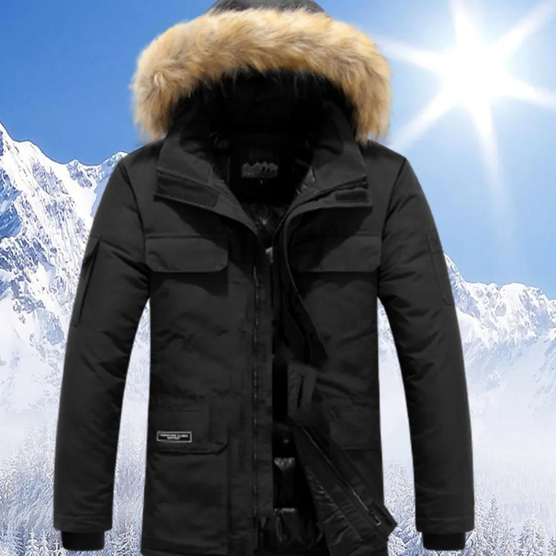 Heren Winter Parka Jas – Warme waterdichte parka met capuchon en zakken