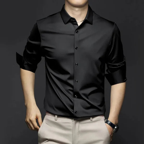 Langarmshirt voor Heren – Kraag T-shirt van Katoen, Casual en Comfortabel
