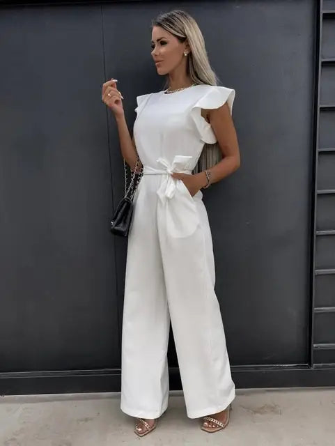 Jumpsuit Dames – Elegante jumpsuit met ceintuur voor feest en casual stijl